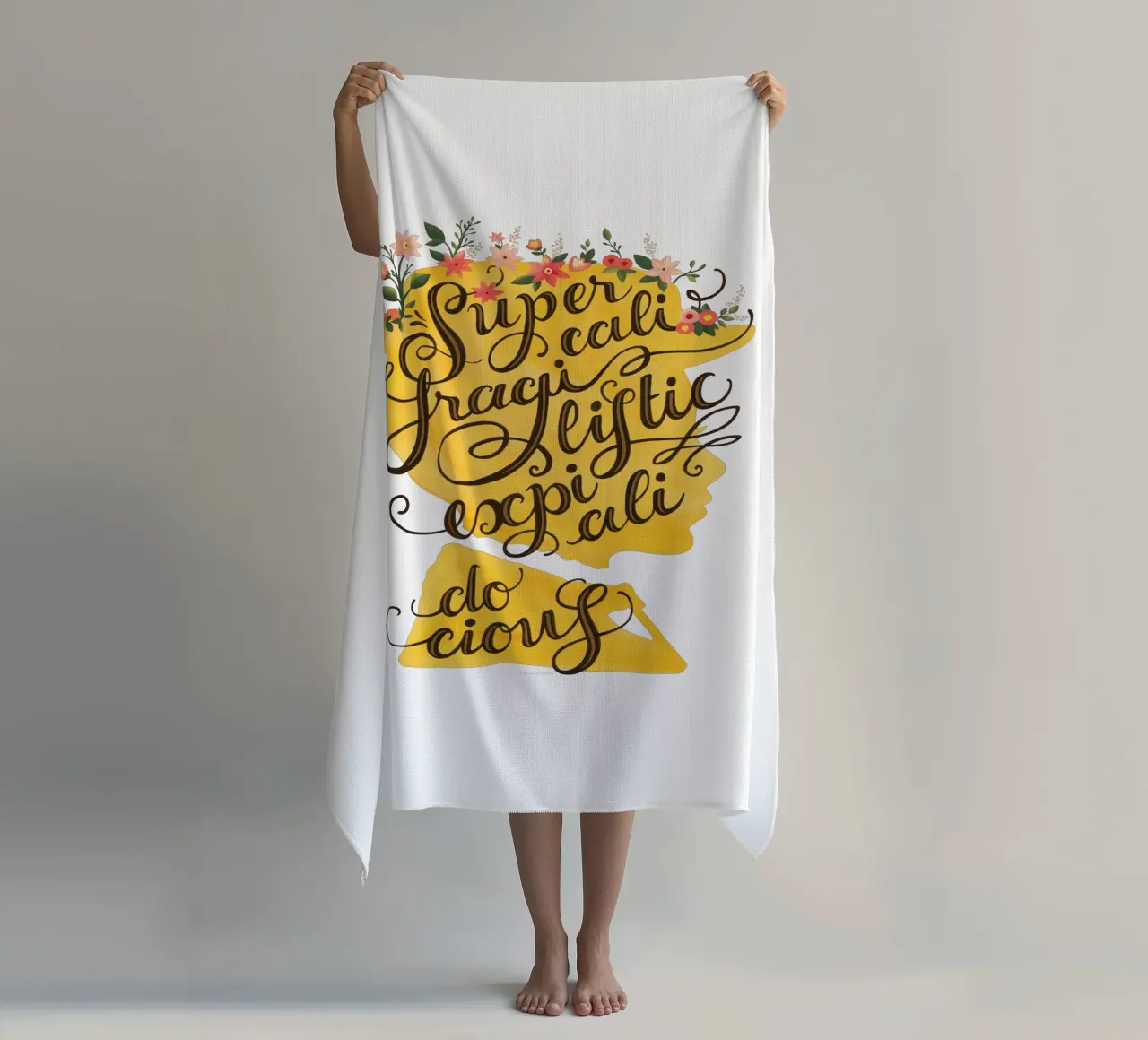 Supercalifragilisticexpialidocious - Draw Me A Song Project Strandtuch von Nour Tohme