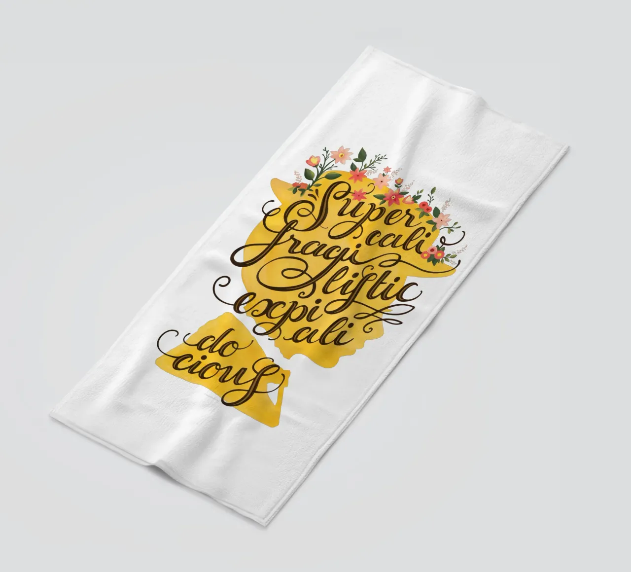 Supercalifragilisticexpialidocious - Draw Me A Song Project Strandtuch von Nour Tohme