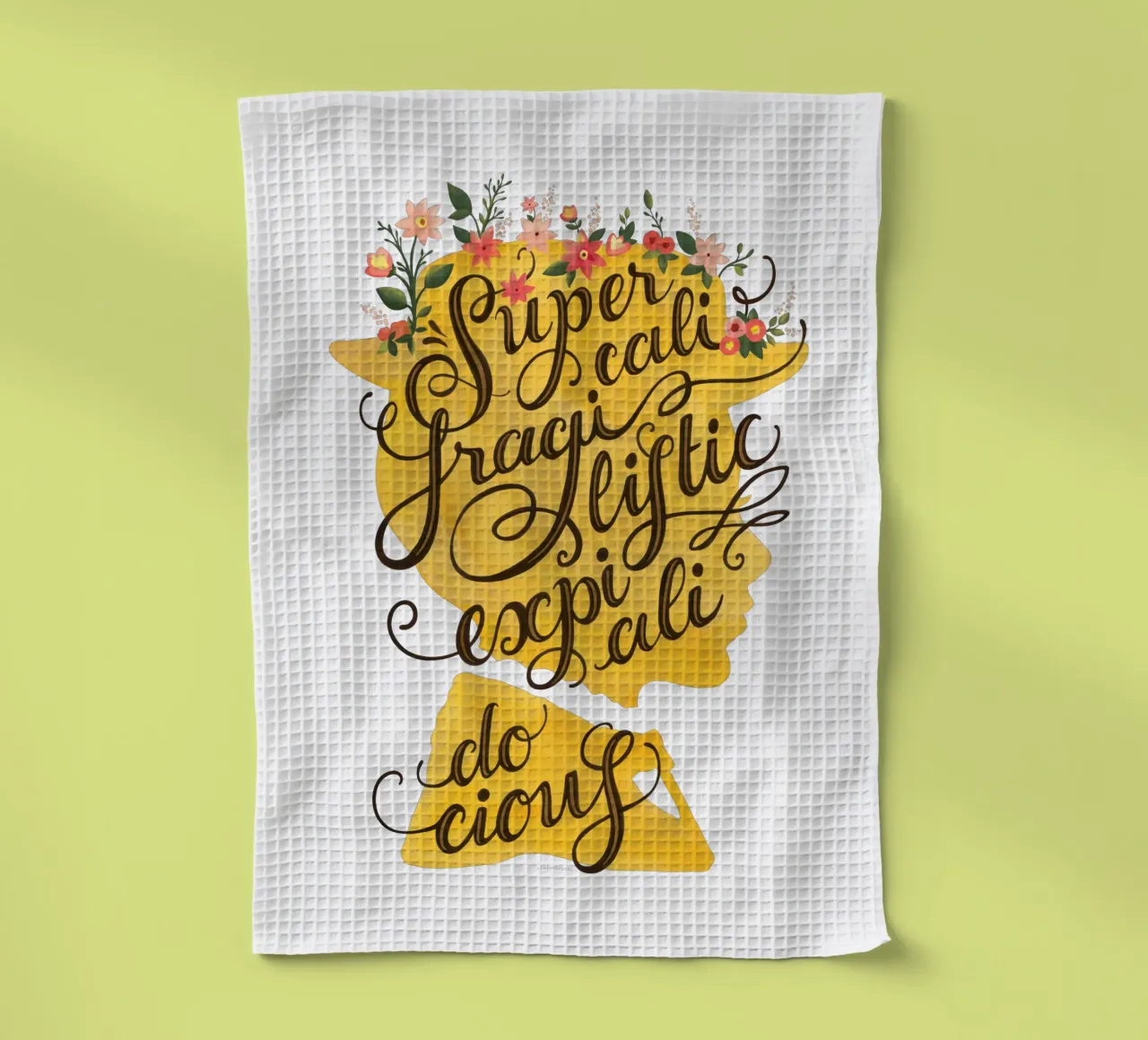 Supercalifragilisticexpialidocious - Draw Me A Song Project Geschirrtuch von Nour Tohme