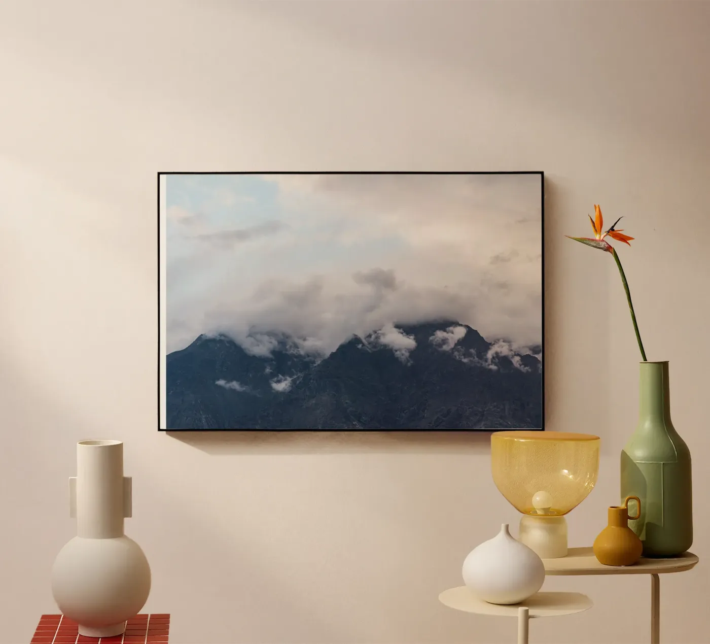 Cloudy mountain Acryl-Glas von photolovers