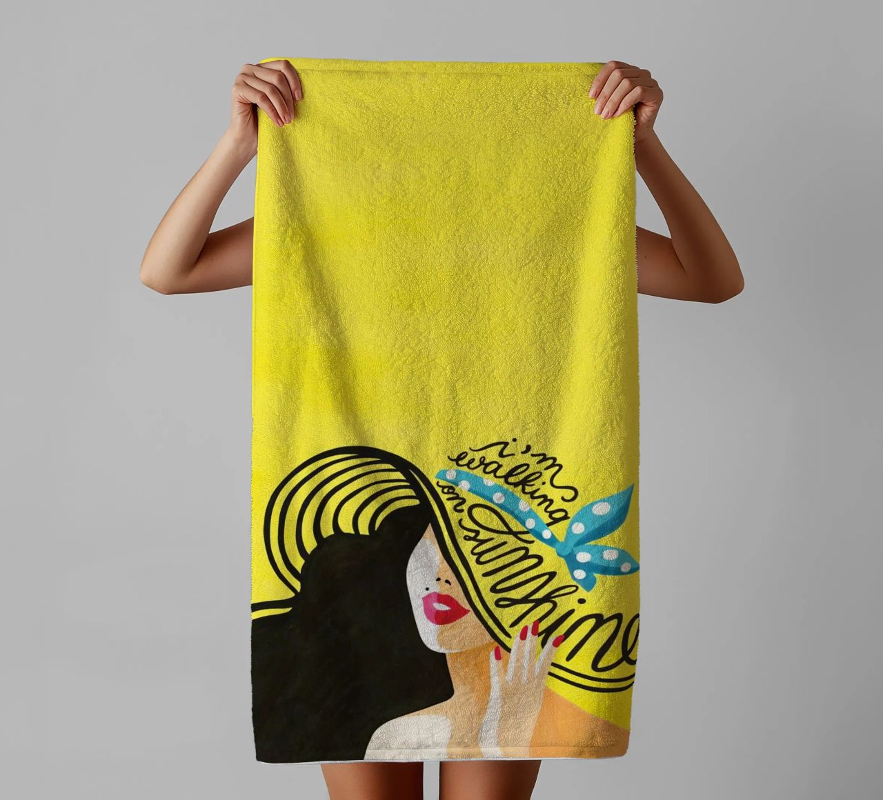 Walking on Sunshine - Draw Me A Song towel by Nour Tohme