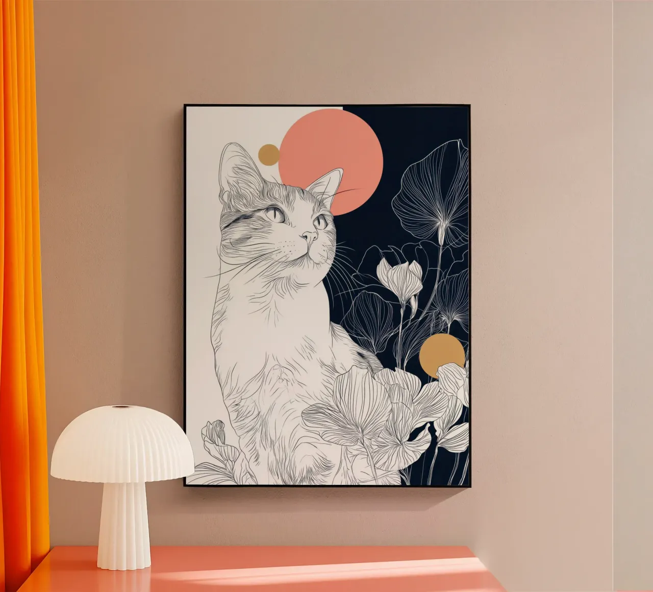 Cat and moon plexiglass da JSS art