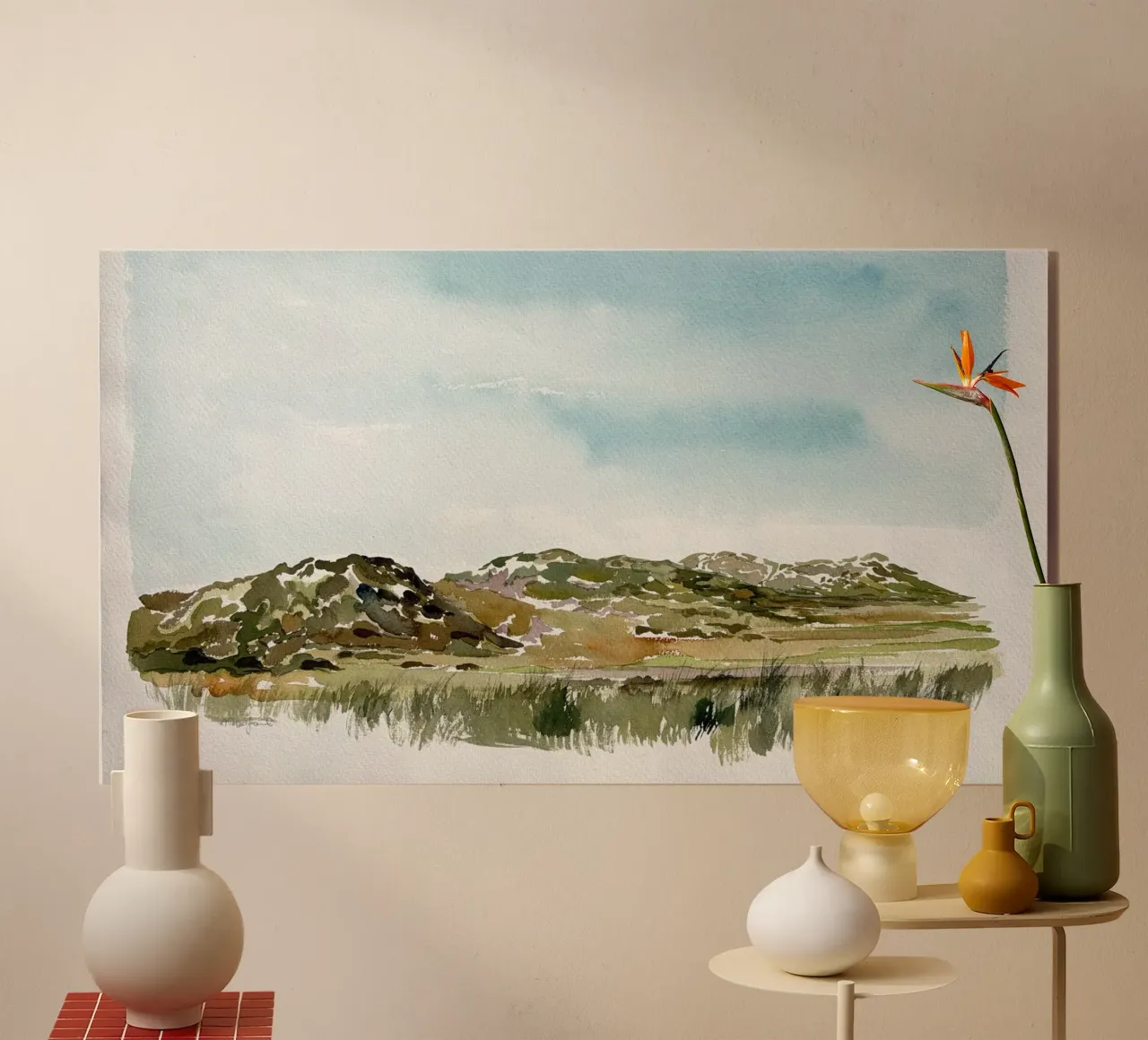 Dunes | Watercolour plexiglass da Nordlicht Atelier