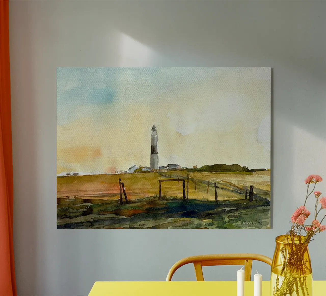 Lighthouse | Watercolour plexiglass da Nordlicht Atelier