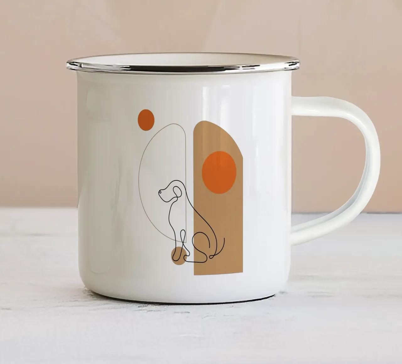 Cane minimalista tazza in smalto da YSV MINIMALIST