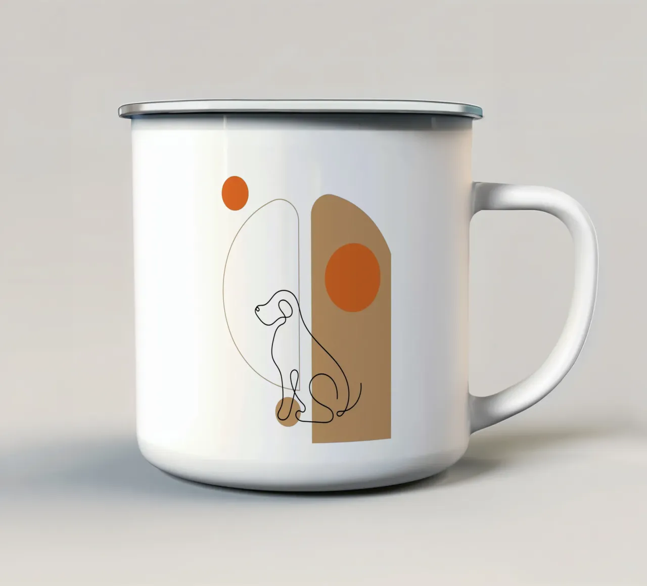 Cane minimalista tazza in smalto da YSV MINIMALIST