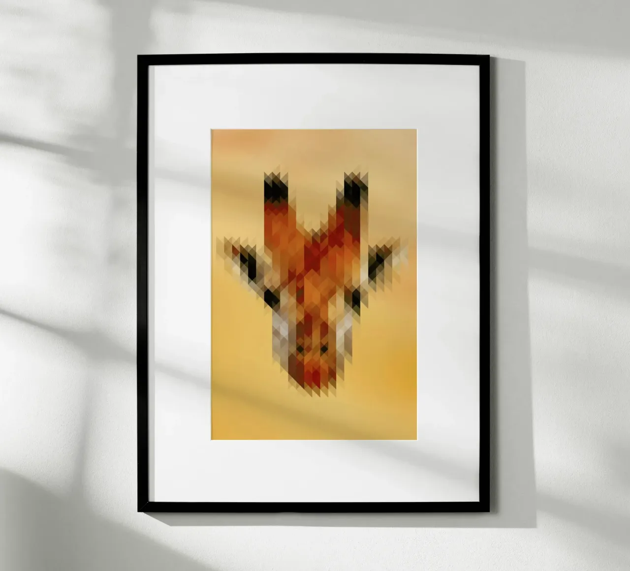Giraffe poster con telaio in alluminio da Nur Mut