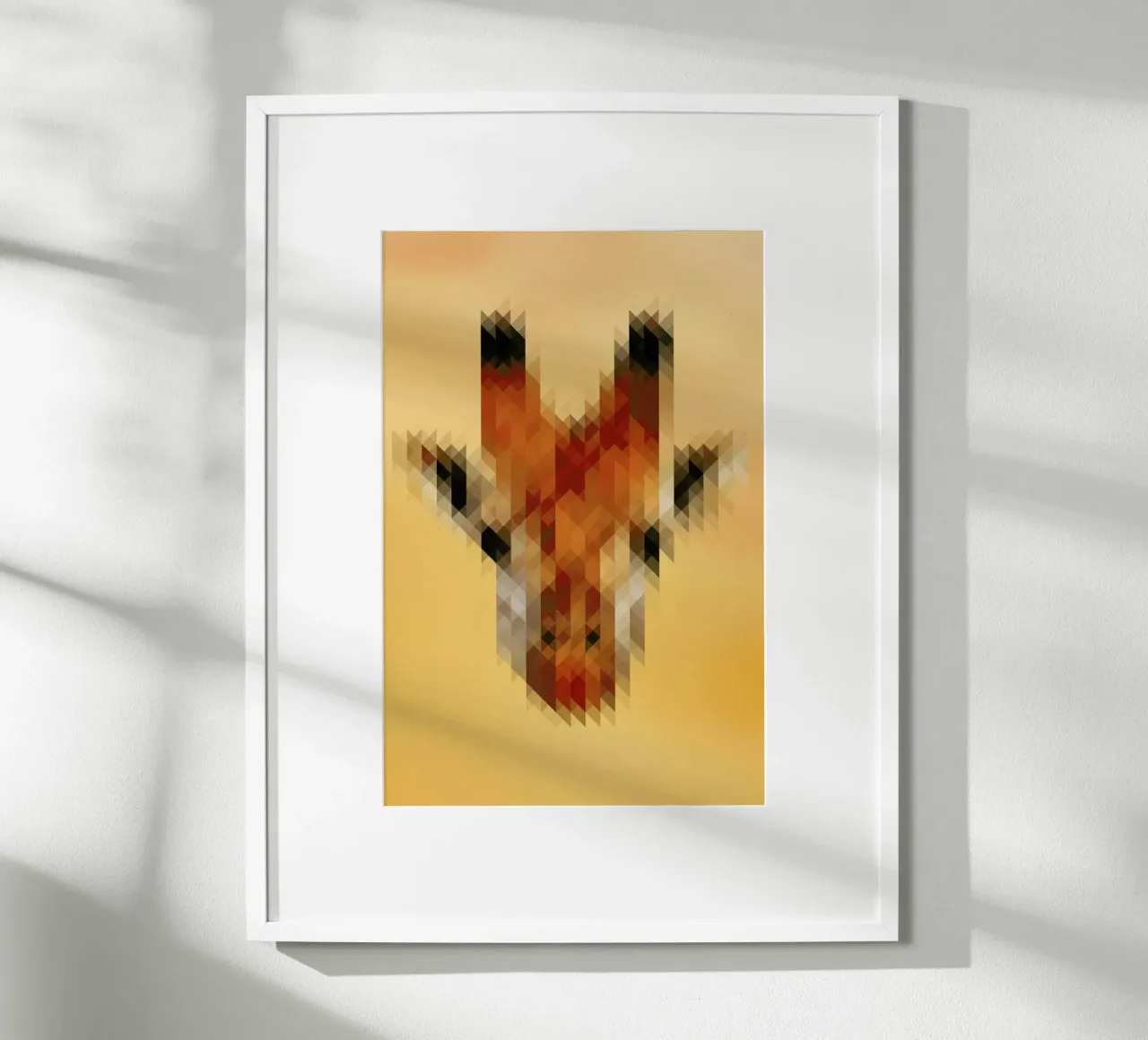 Giraffe poster con telaio in alluminio da Nur Mut