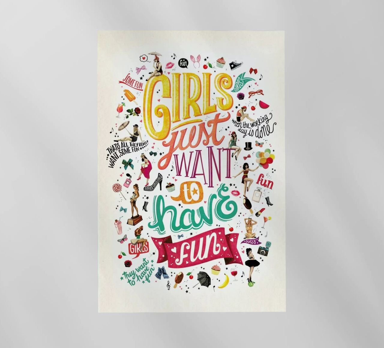 Girls Just Want to Have Fun - Draw Me A Song Project pellicola backlit da Nour Tohme