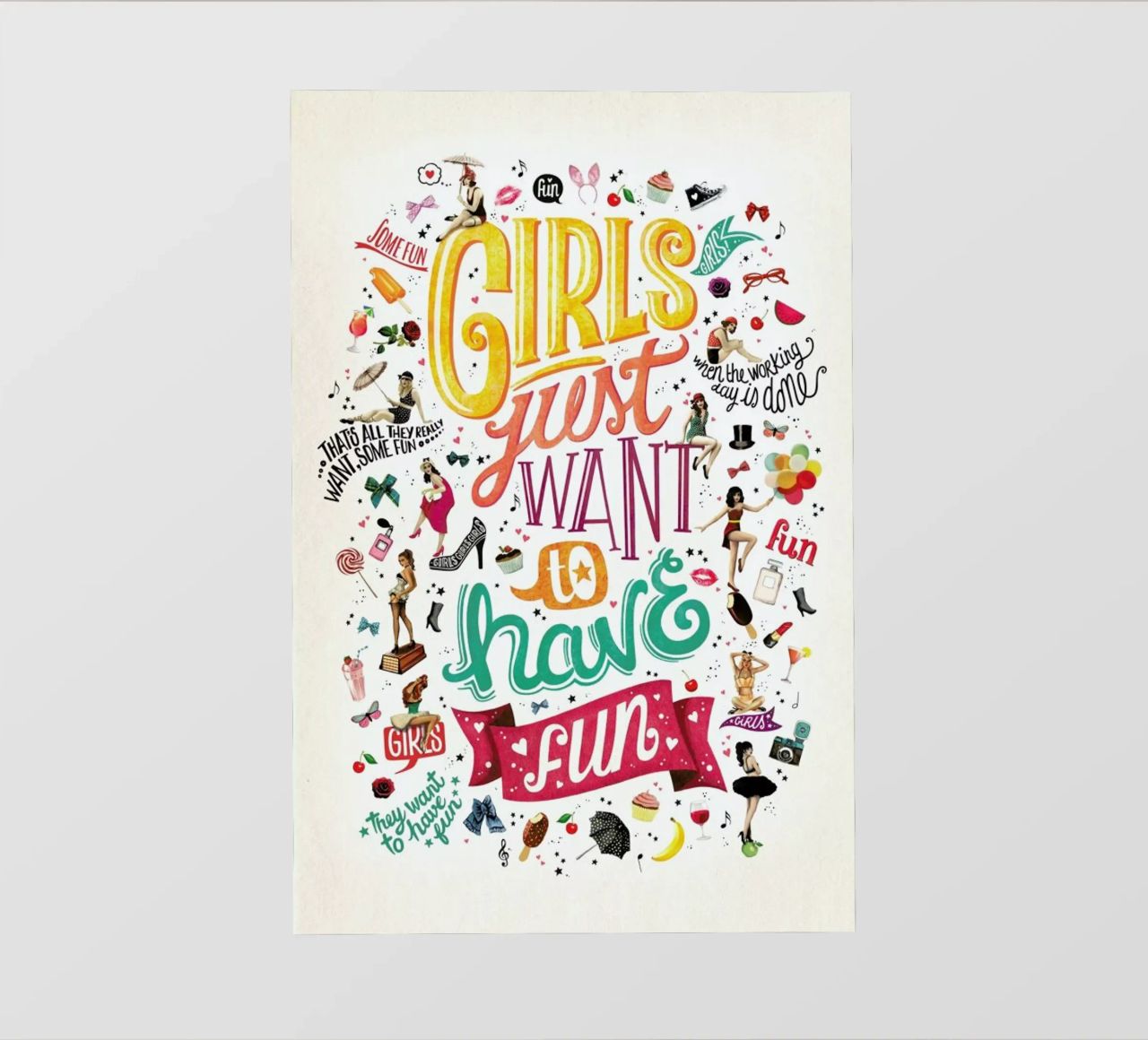 Girls Just Want to Have Fun - Draw Me A Song Project telo in pvc da Nour Tohme