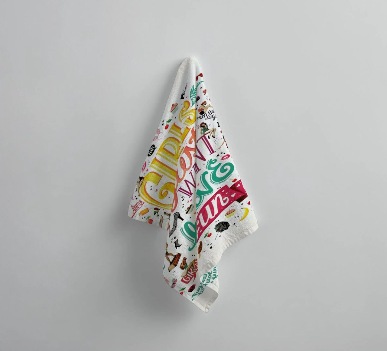 Girls Just Want to Have Fun - Draw Me A Song Project towel by Nour Tohme