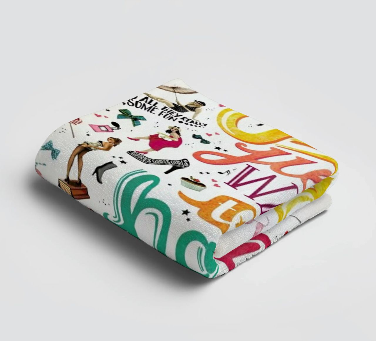 Girls Just Want to Have Fun - Draw Me A Song Project towel by Nour Tohme