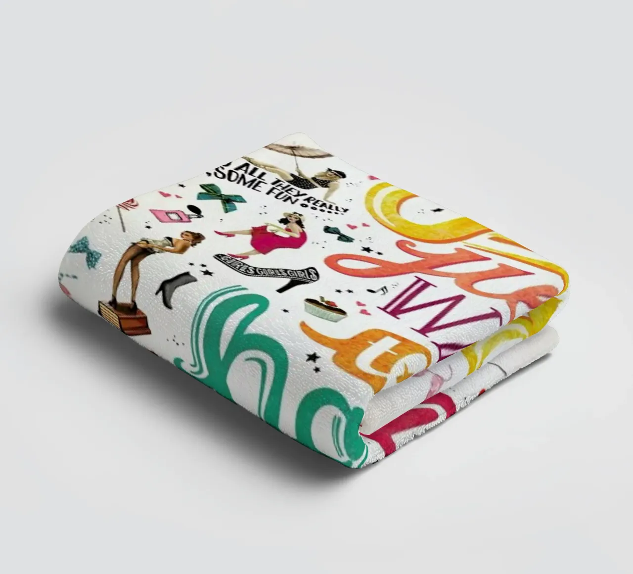 Girls Just Want to Have Fun - Draw Me A Song Project asciugamano da bagno da Nour Tohme