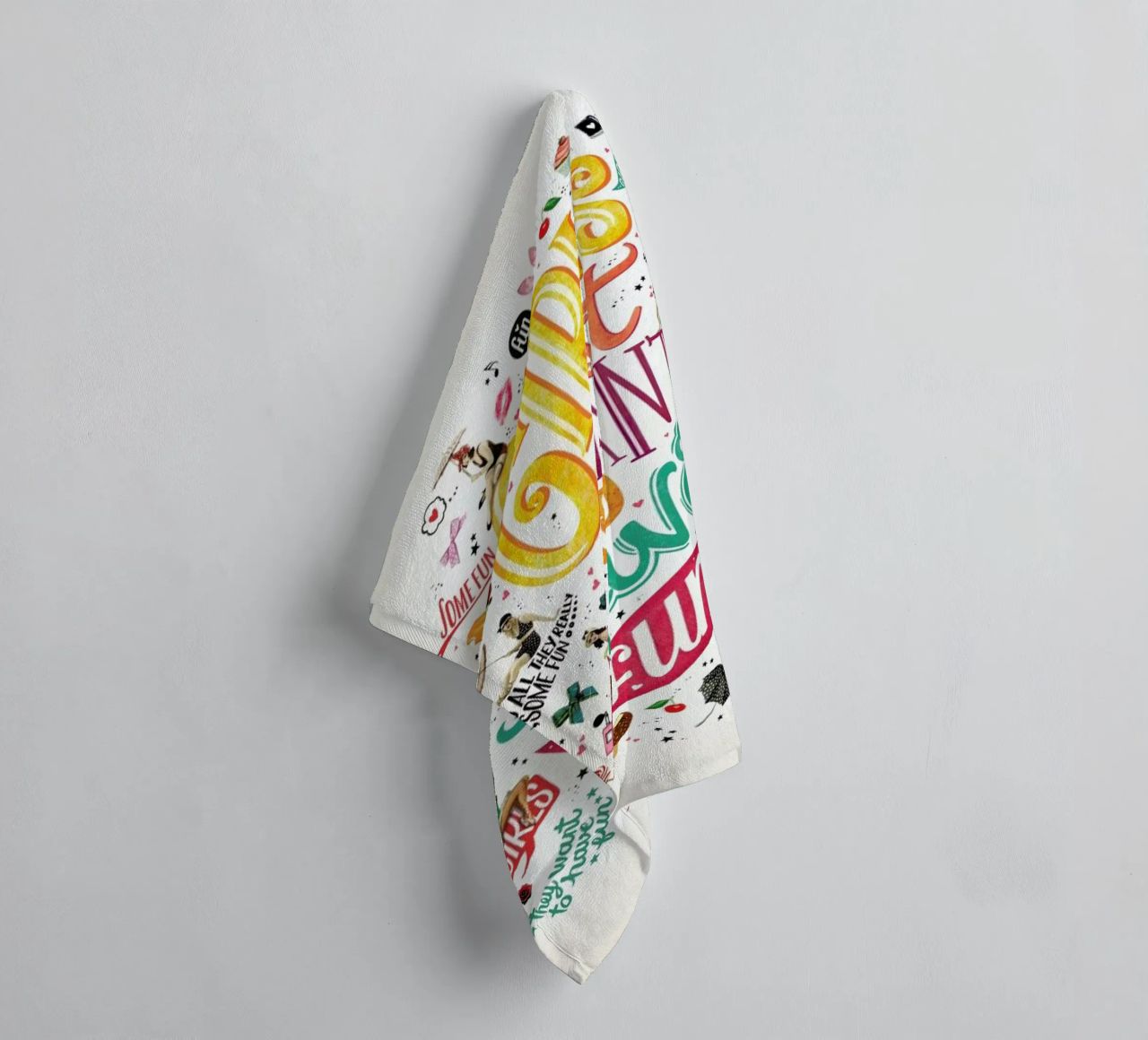 Girls Just Want to Have Fun - Draw Me A Song Project towel by Nour Tohme