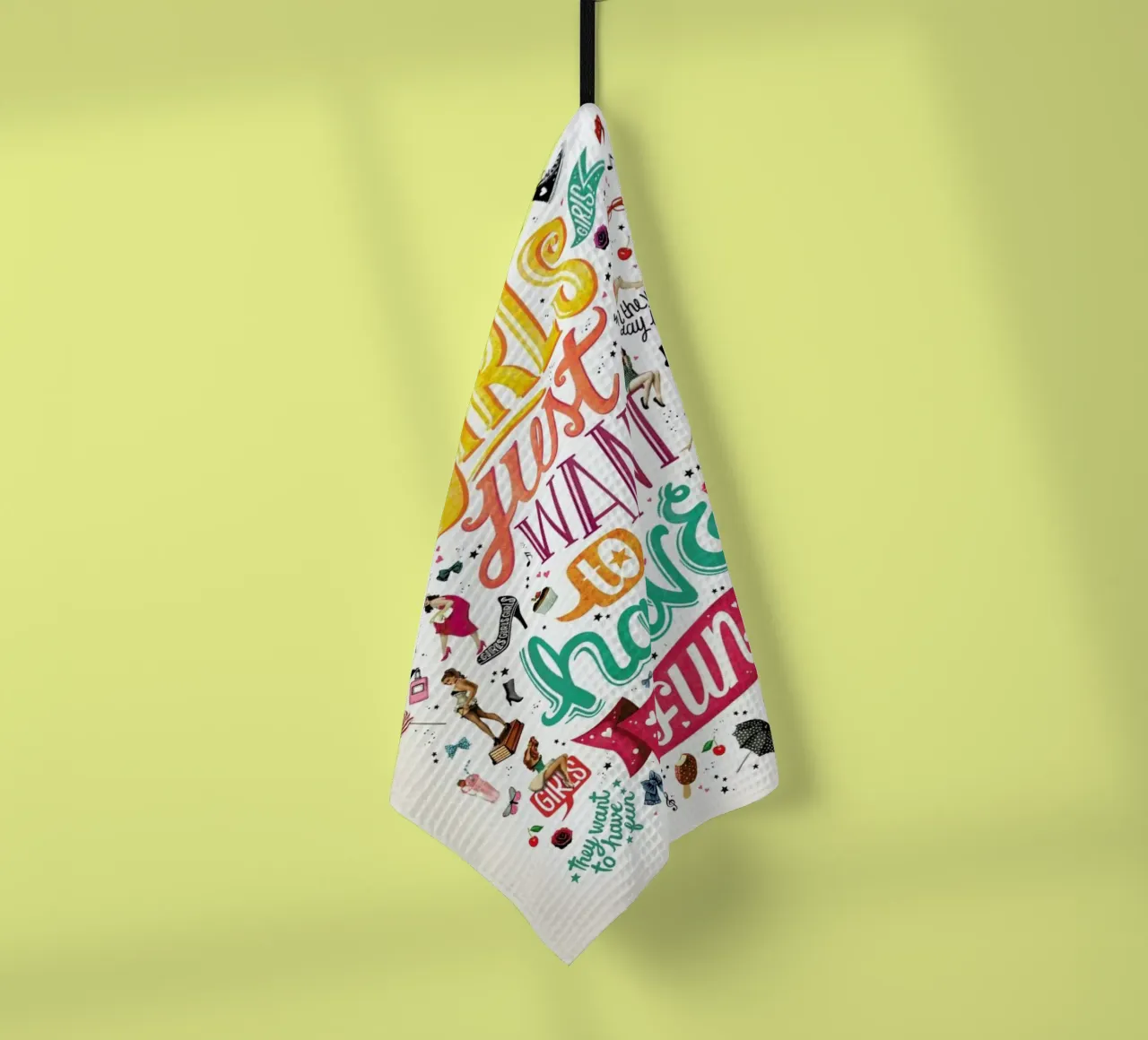 Girls Just Want to Have Fun - Draw Me A Song Project torchon de Nour Tohme