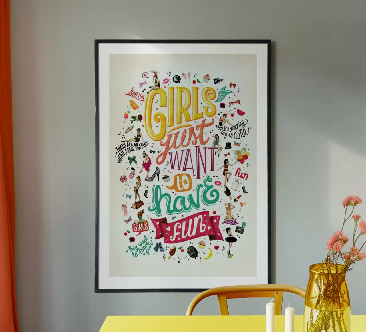 Girls Just Want to Have Fun - Draw Me A Song Project carta hahnemühle da Nour Tohme