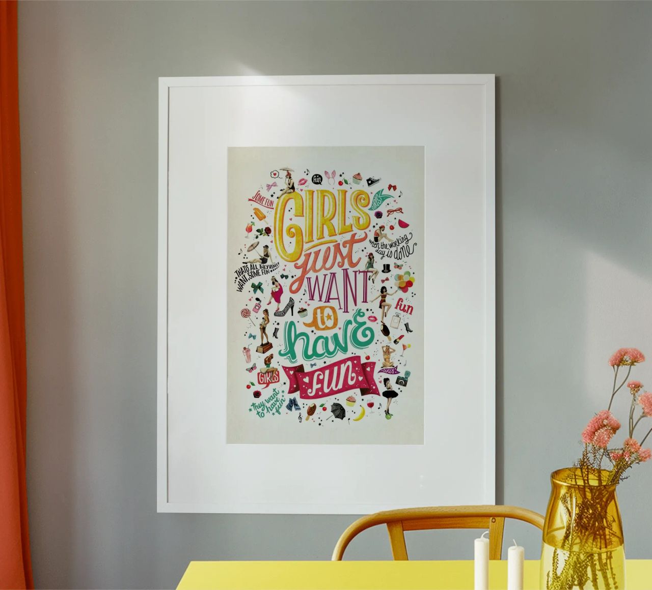 Girls Just Want to Have Fun - Draw Me A Song Project poster de Nour Tohme