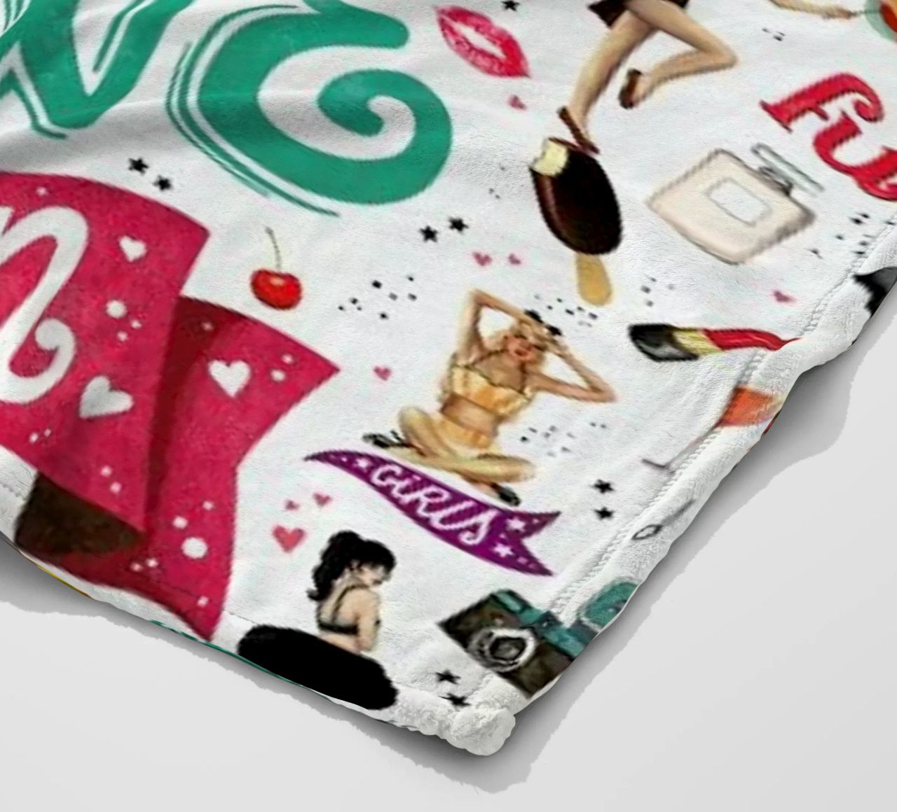 Girls Just Want to Have Fun - Draw Me A Song Project fleece blanket by Nour Tohme