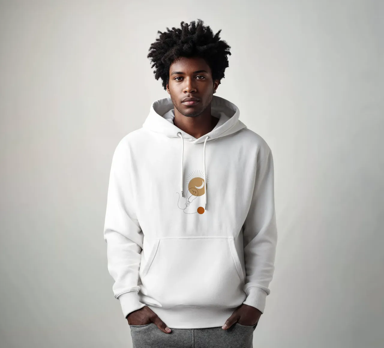 Lampada minimalista felpa con cappuccio da YSV MINIMALIST
