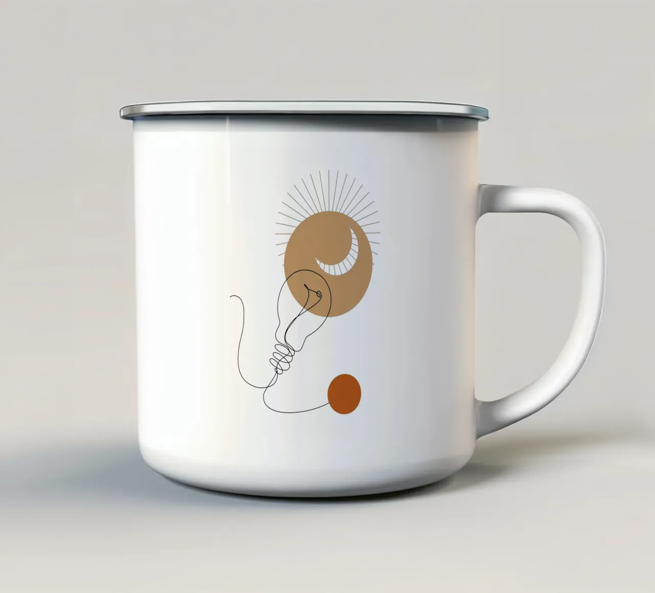 Lampada minimalista tazza in smalto da YSV MINIMALIST