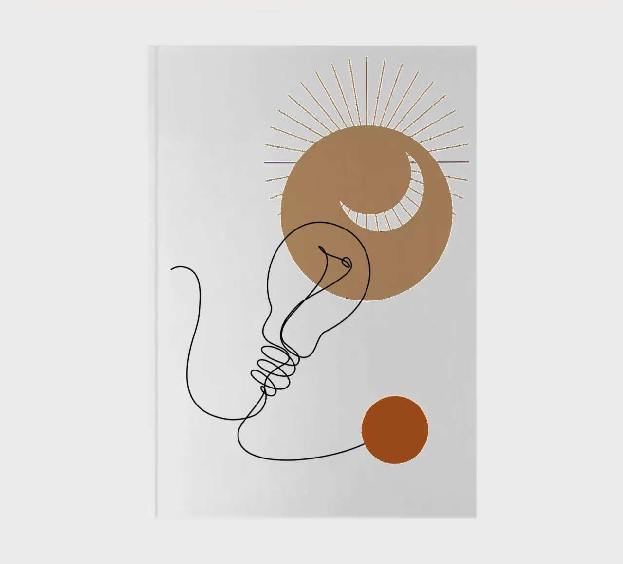 Minimalist lamp notebook by YSV MINIMALIST