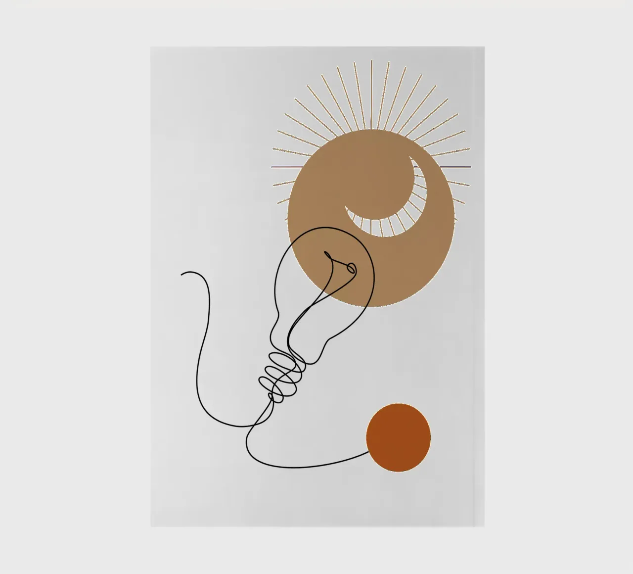 Minimalist lamp notebook by YSV MINIMALIST