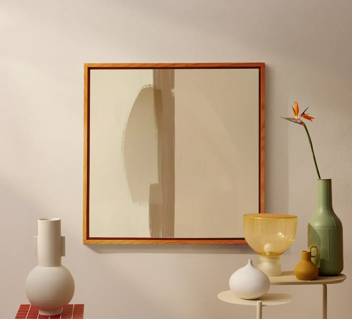 Minimal Beige Acryl-Glas von AzStore11
