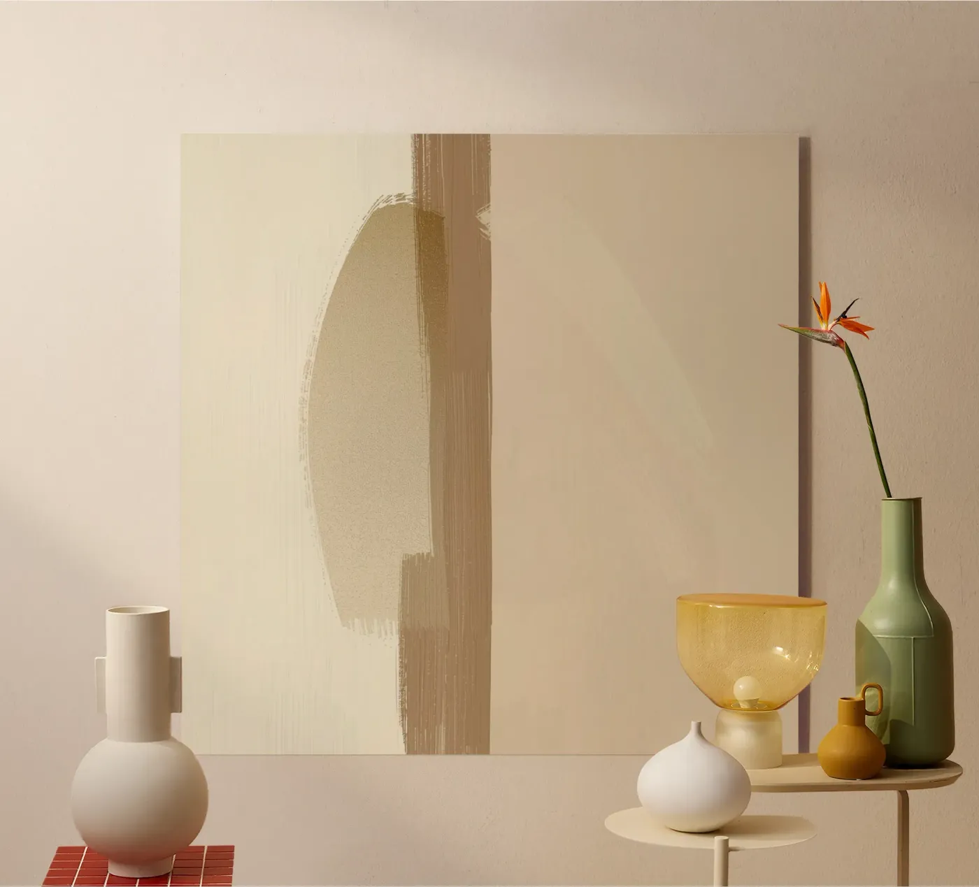 Minimal Beige Acryl-Glas von AzStore11