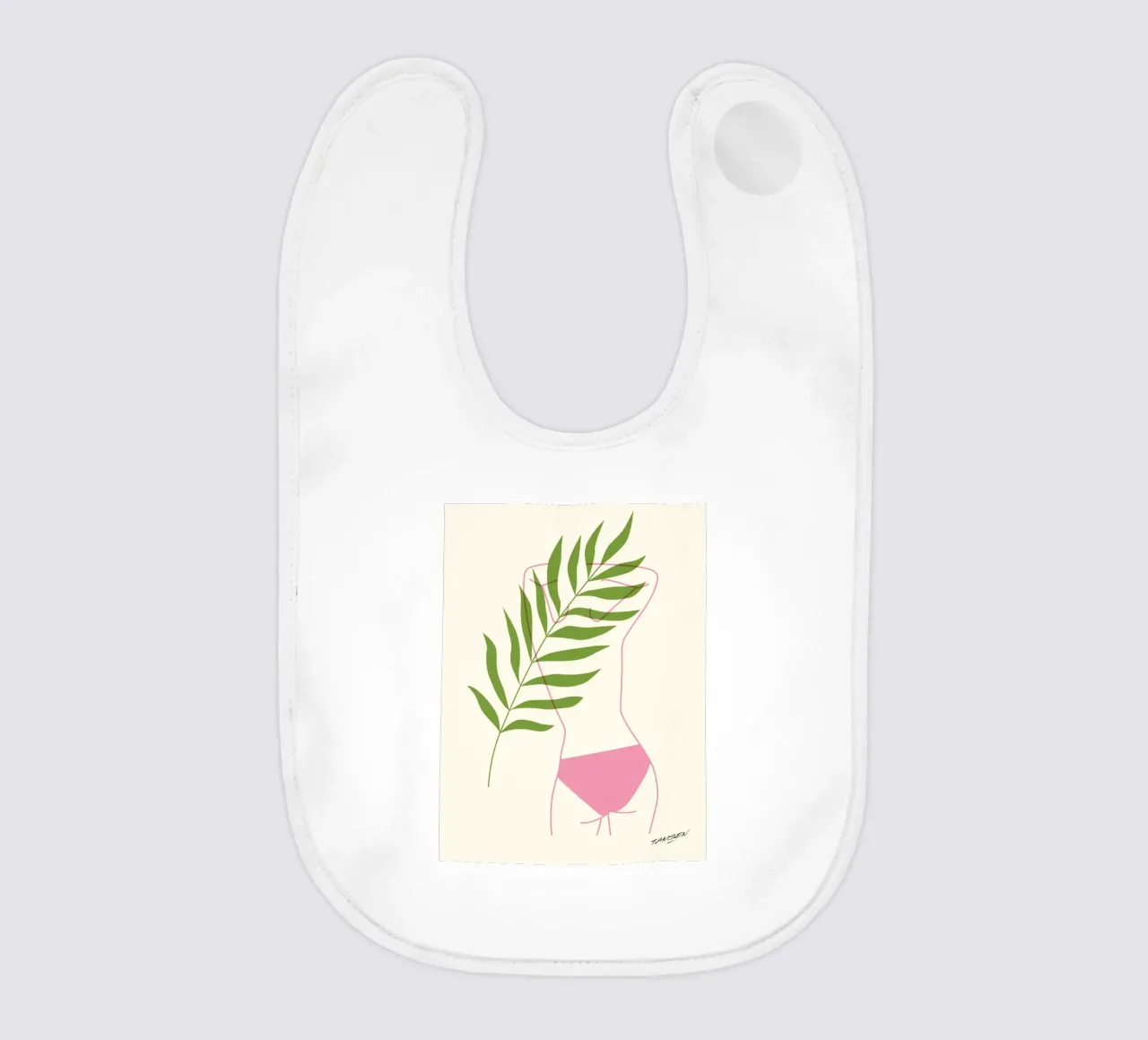 Rosa e verde bavaglino da Tamsen Design