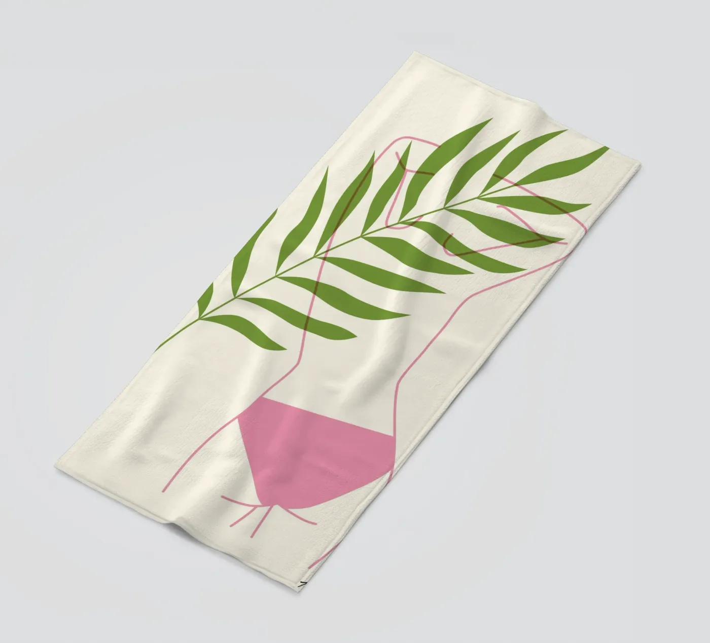 Green & Pink Lady strandhanddoek van Tamsen Design