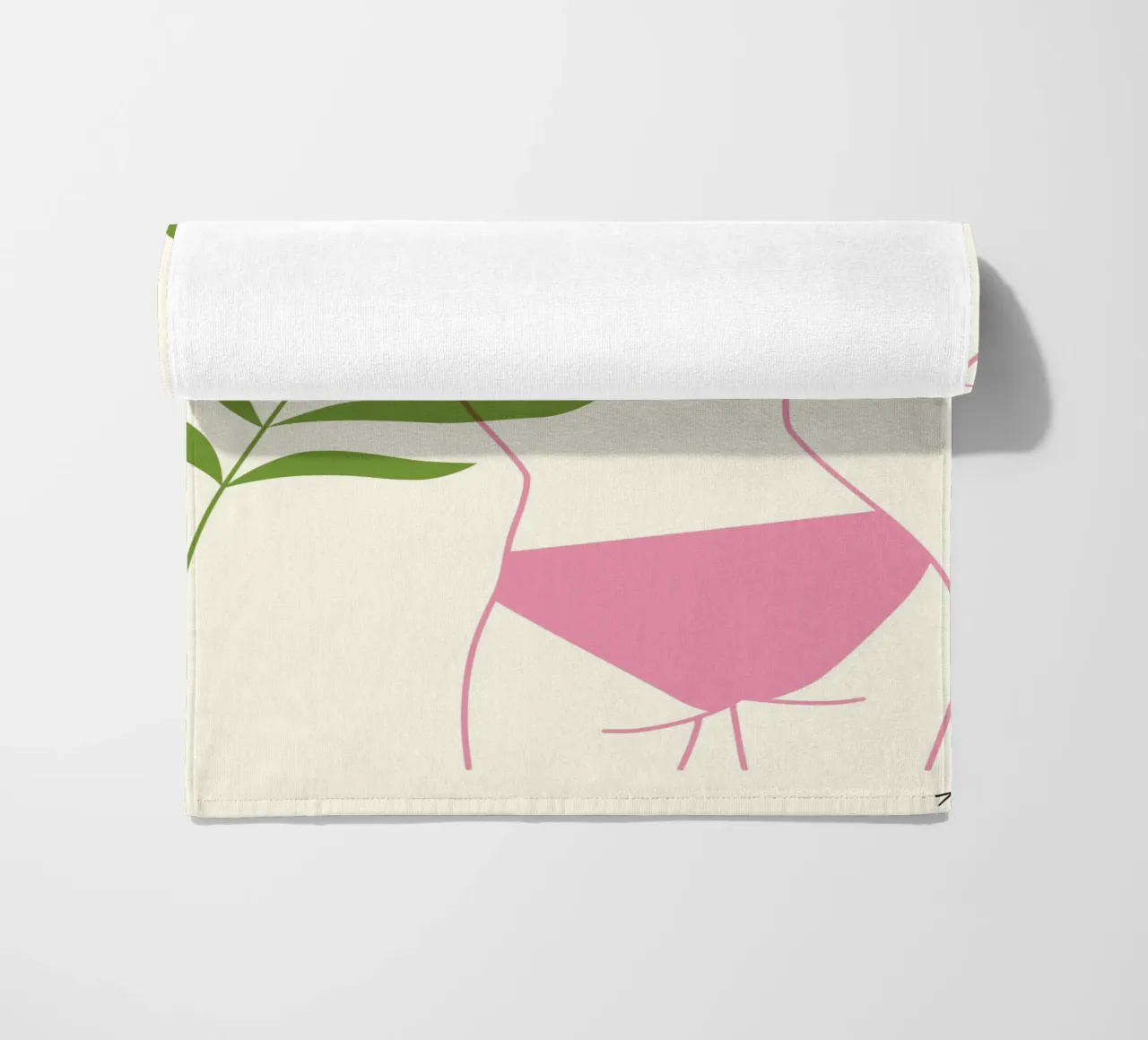 Rosa e verde telo mare da Tamsen Design