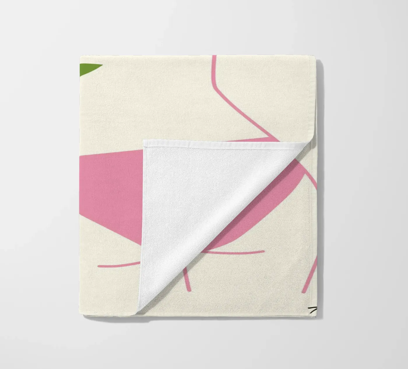 Green & Pink Lady strandhanddoek van Tamsen Design
