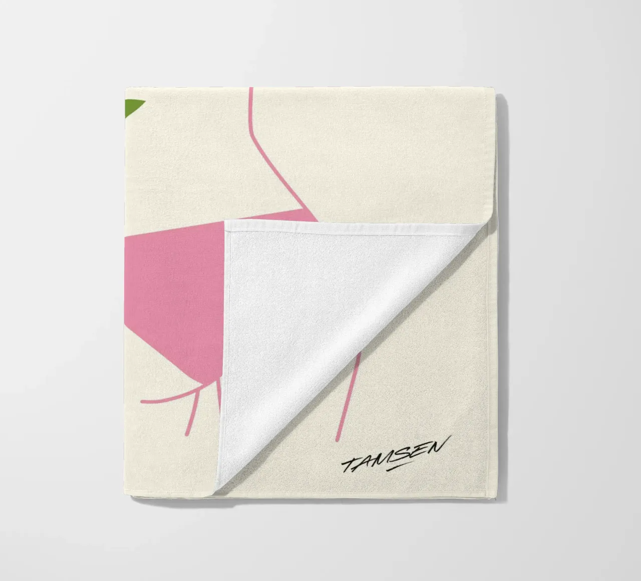 Rosa e verde telo mare da Tamsen Design