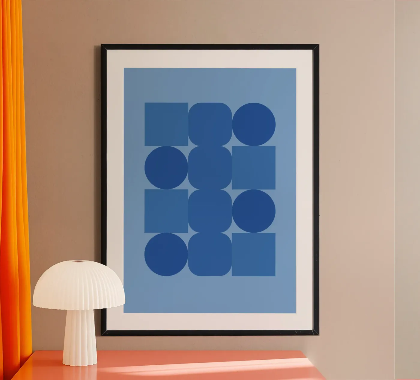 Blauwe transformatie Rust poster van Studio Fun Boy