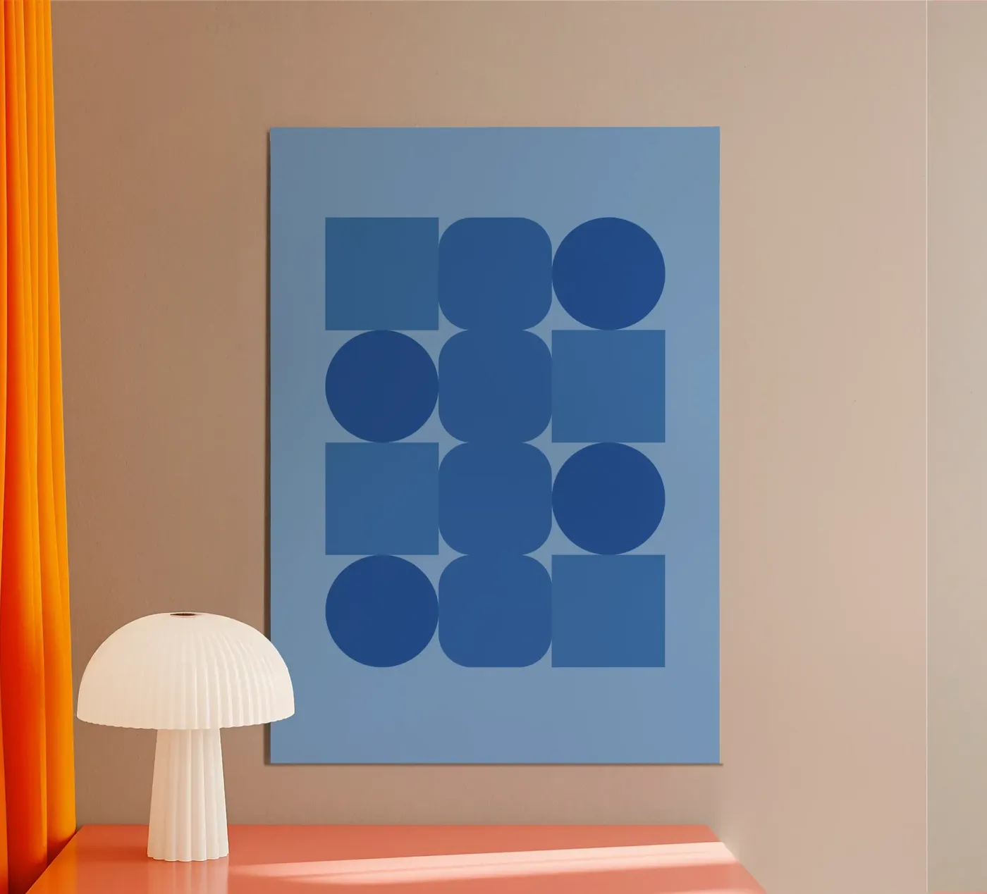 Blauwe transformatie Rust poster van Studio Fun Boy