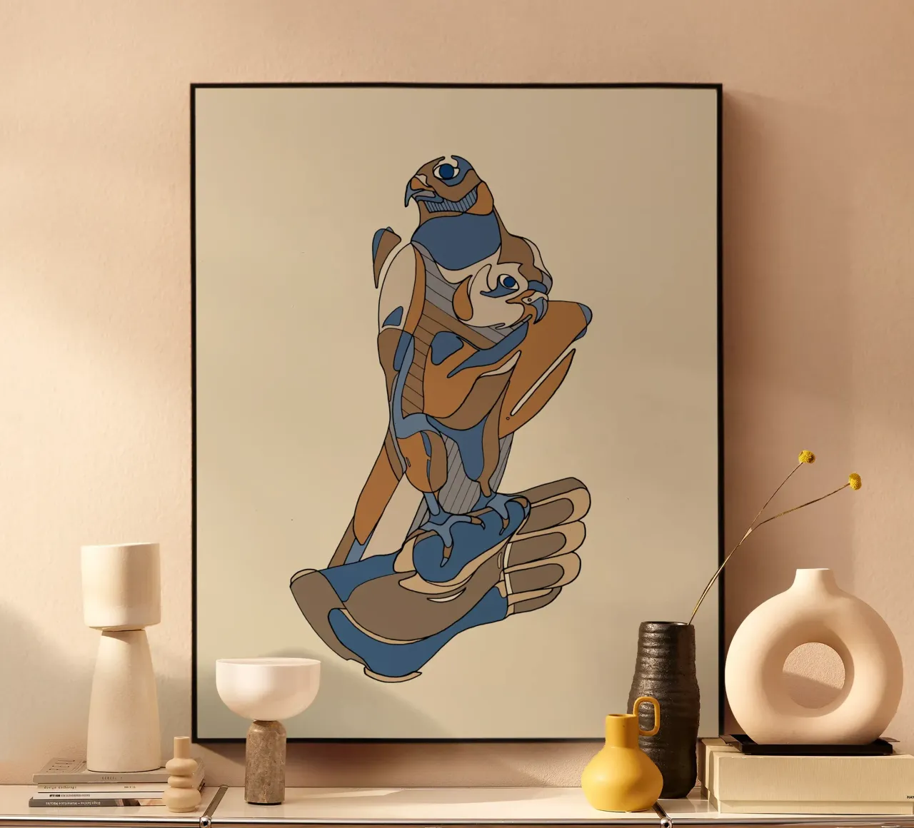 DOUBLE HEADED FALCON acrylic glass by raphaelgrischa