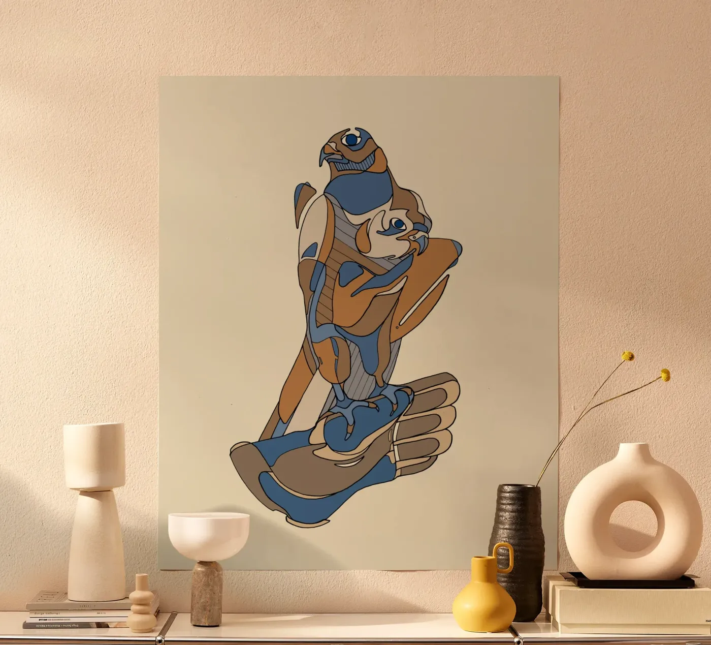 DOUBLE HEADED FALCON poster by raphaelgrischa