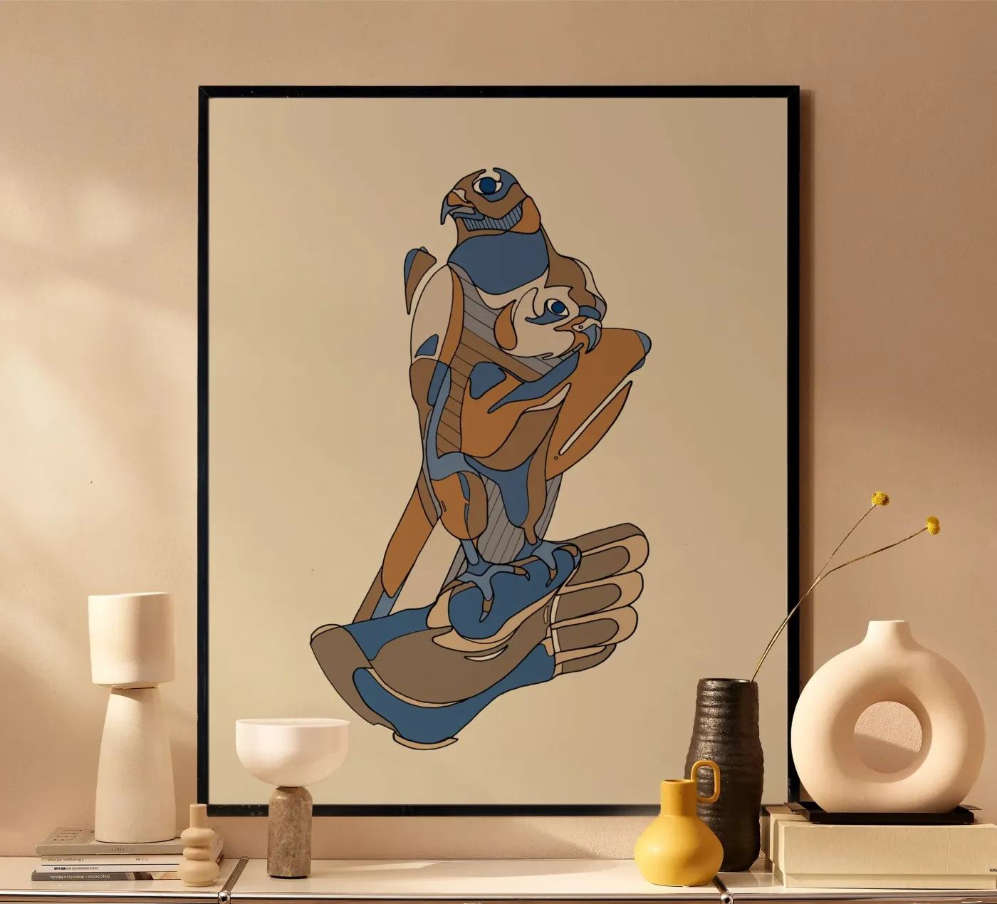 DOUBLE HEADED FALCON poster by raphaelgrischa