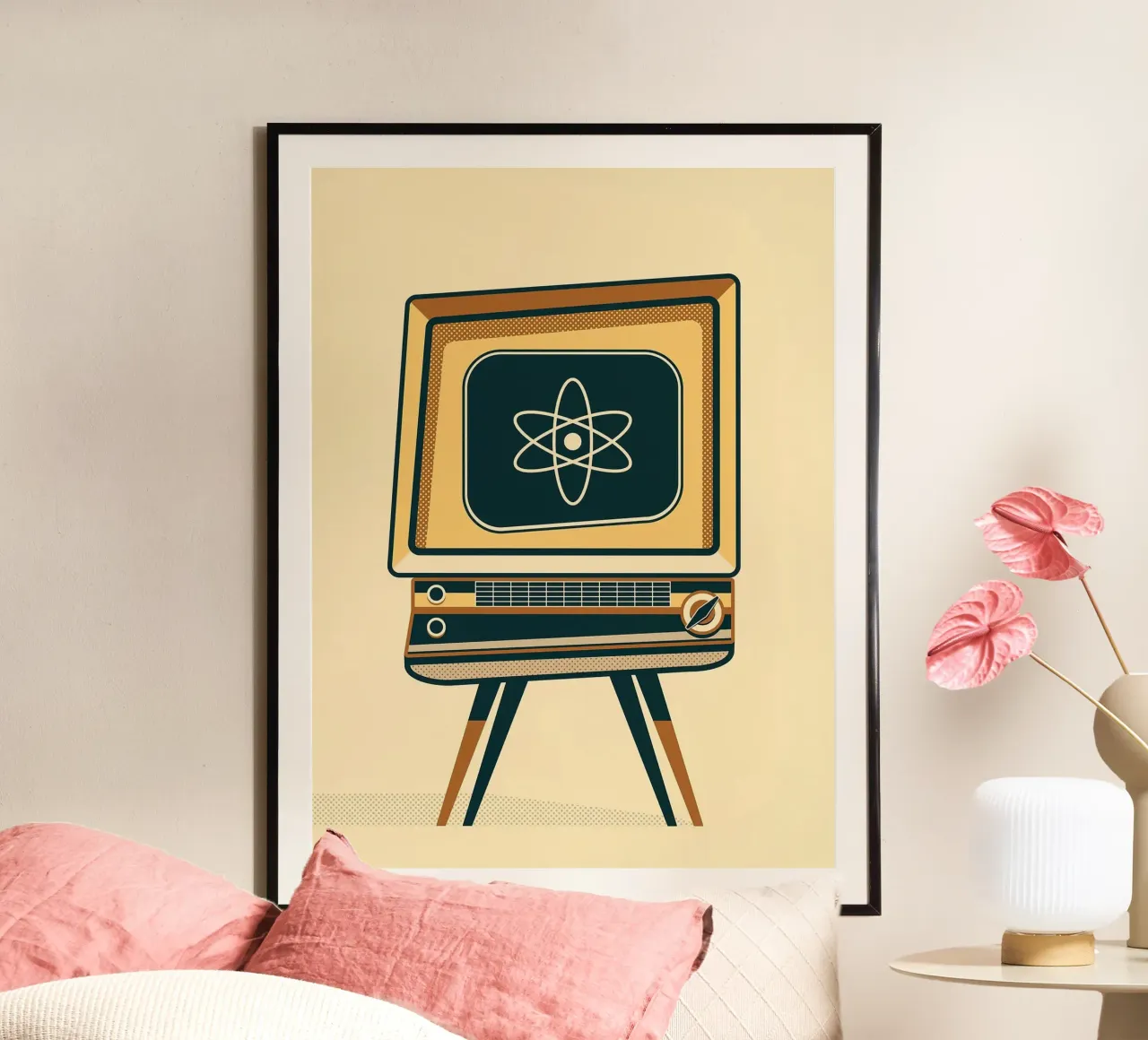 Retro Atomic TV poster da Seitz Michelle