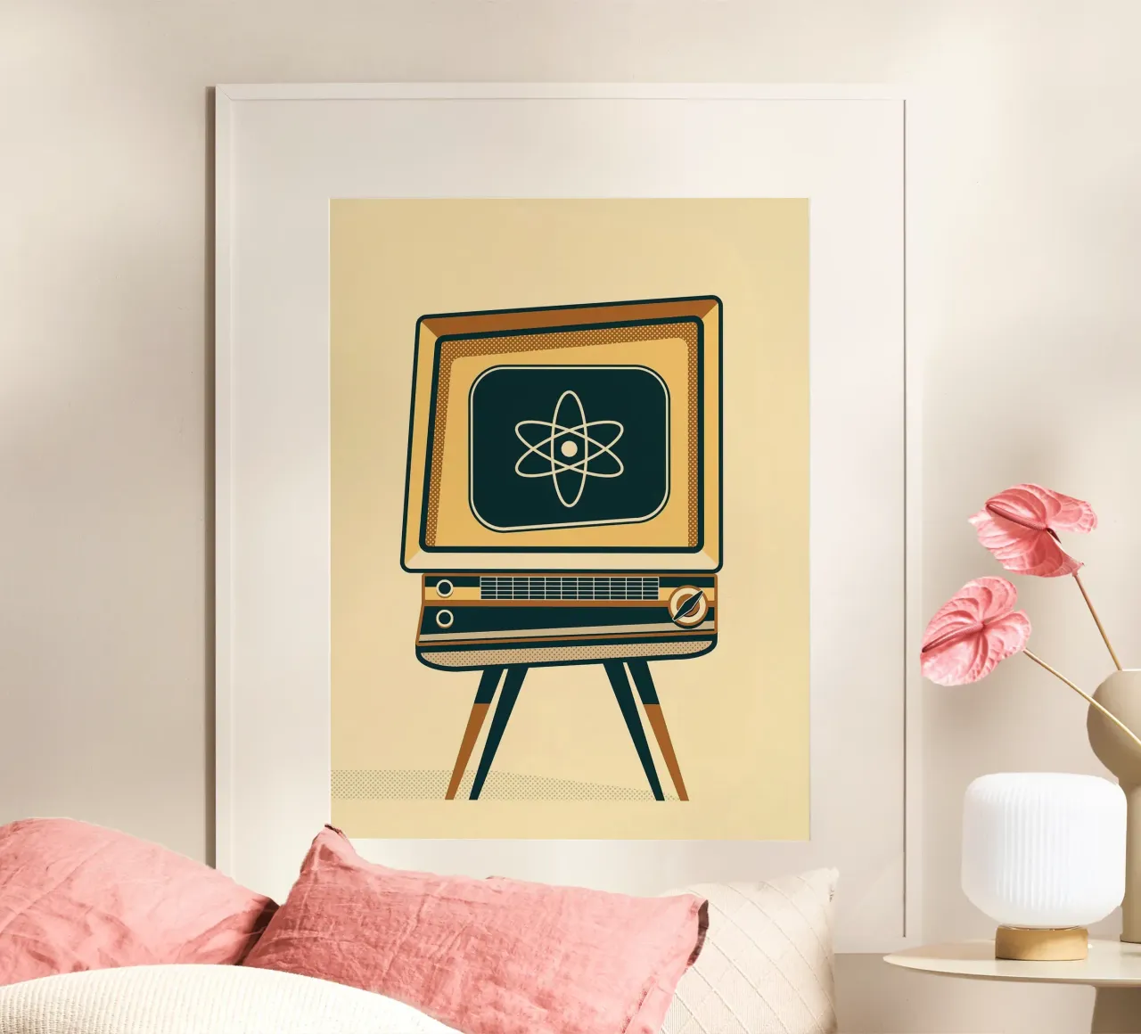 Retro Atomic TV poster da Seitz Michelle