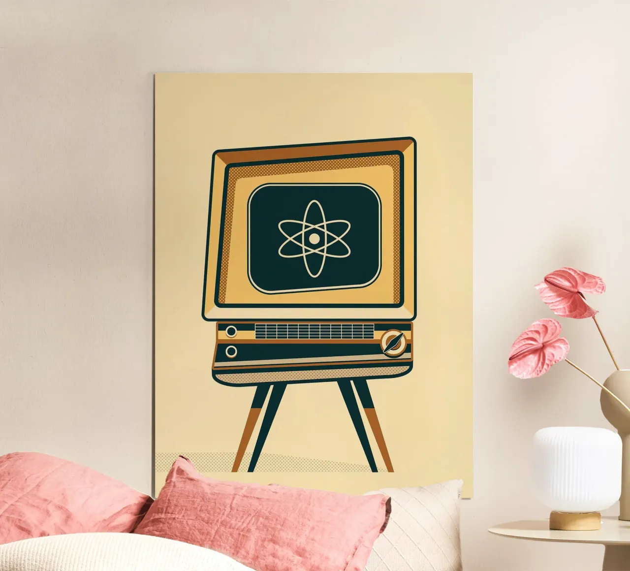 Retro Atomic TV poster da Seitz Michelle
