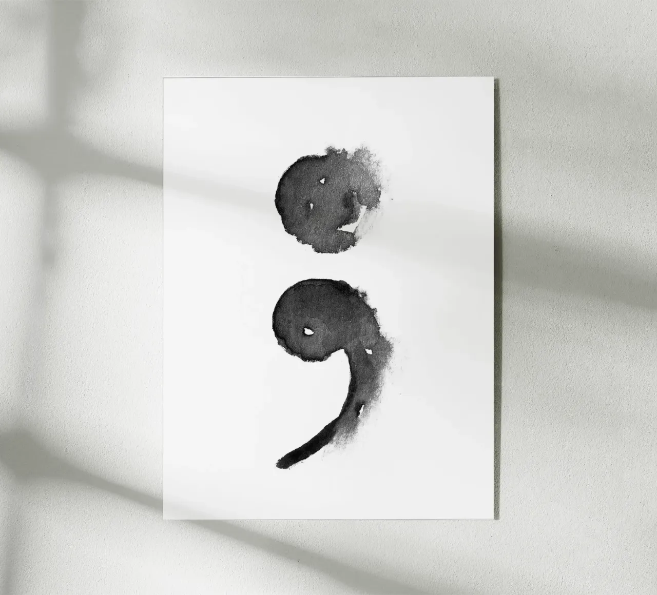 Semicolon plexiglass da Quotes on walls