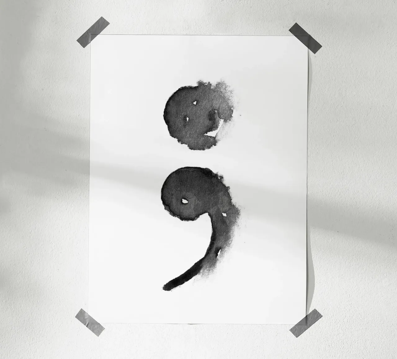 Semicolon poster da Quotes on walls