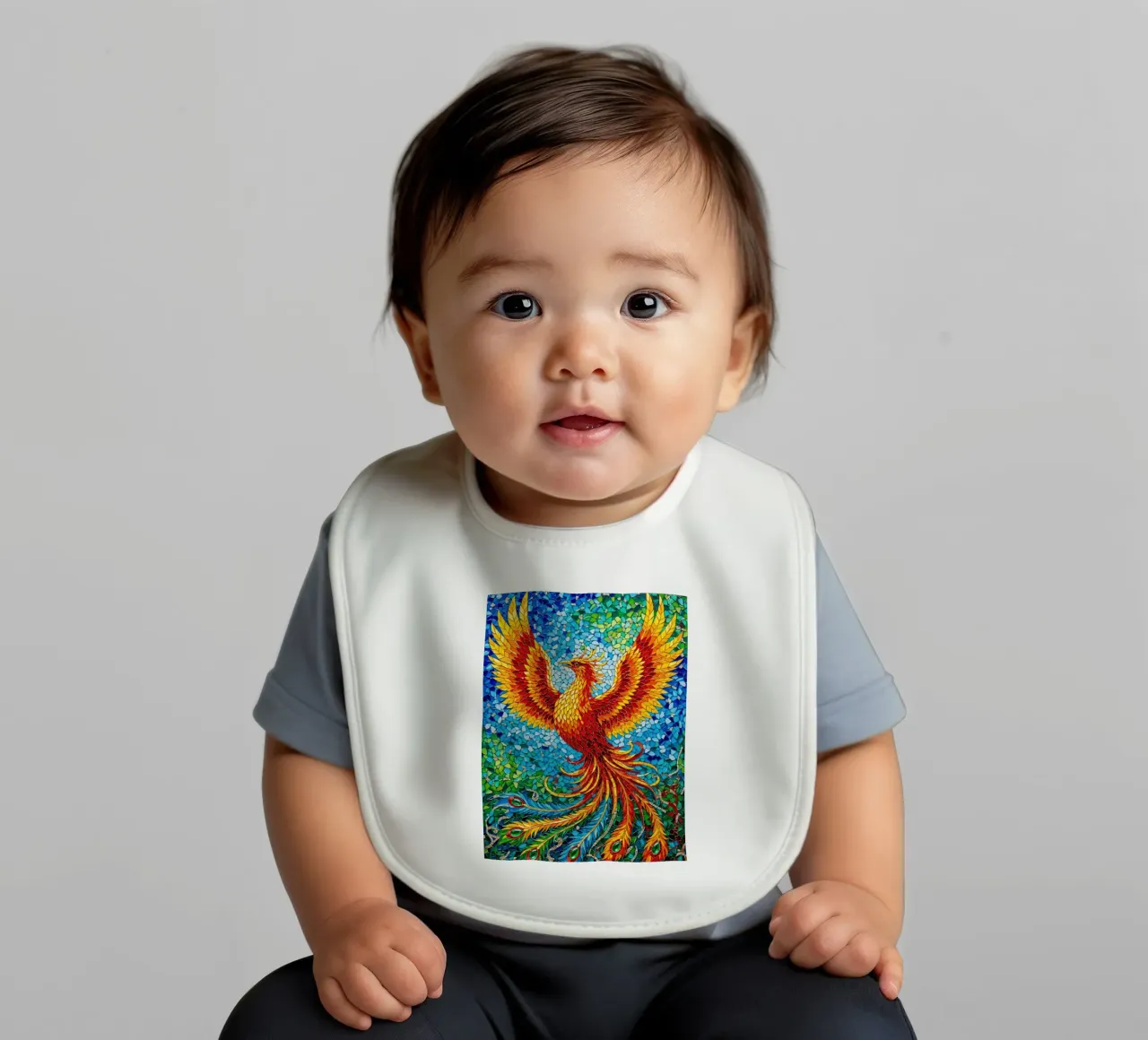 RISING PHOENIX baby bib by ArtPlane