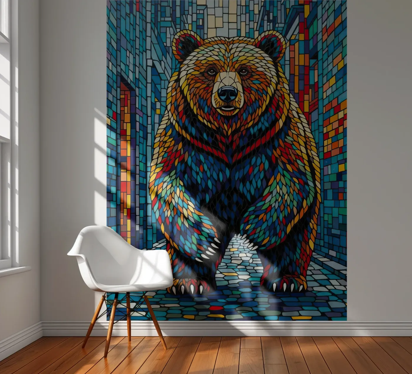 MIGHTY STRIDE fotobehang van ArtPlane