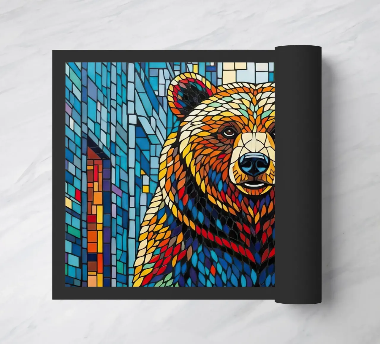 MIGHTY STRIDE doormat by ArtPlane