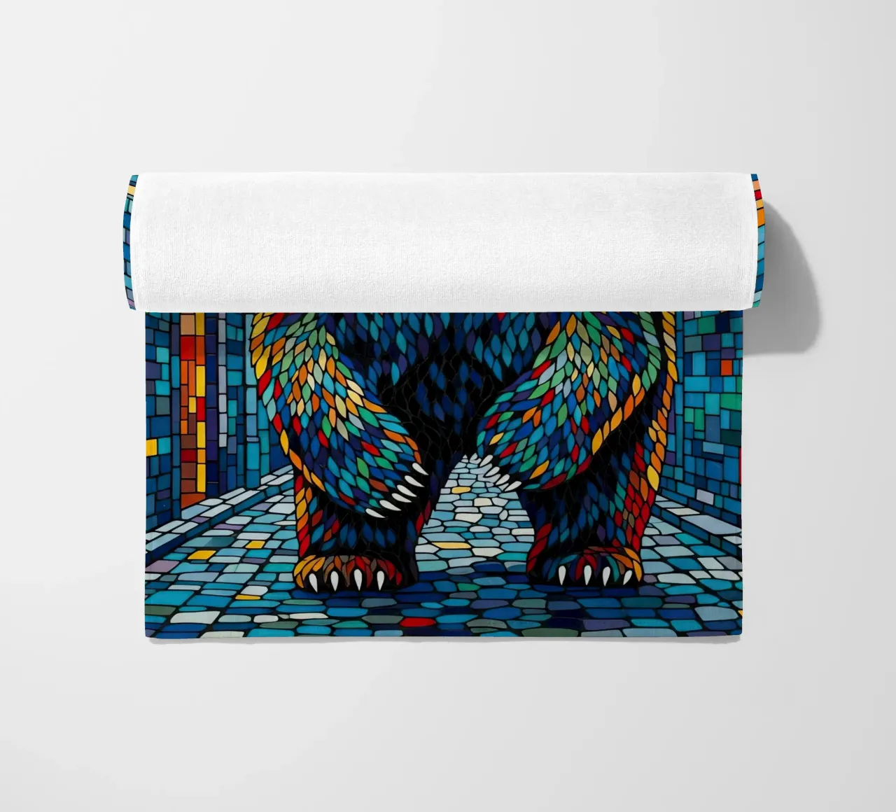 MIGHTY STRIDE beach towel by ArtPlane