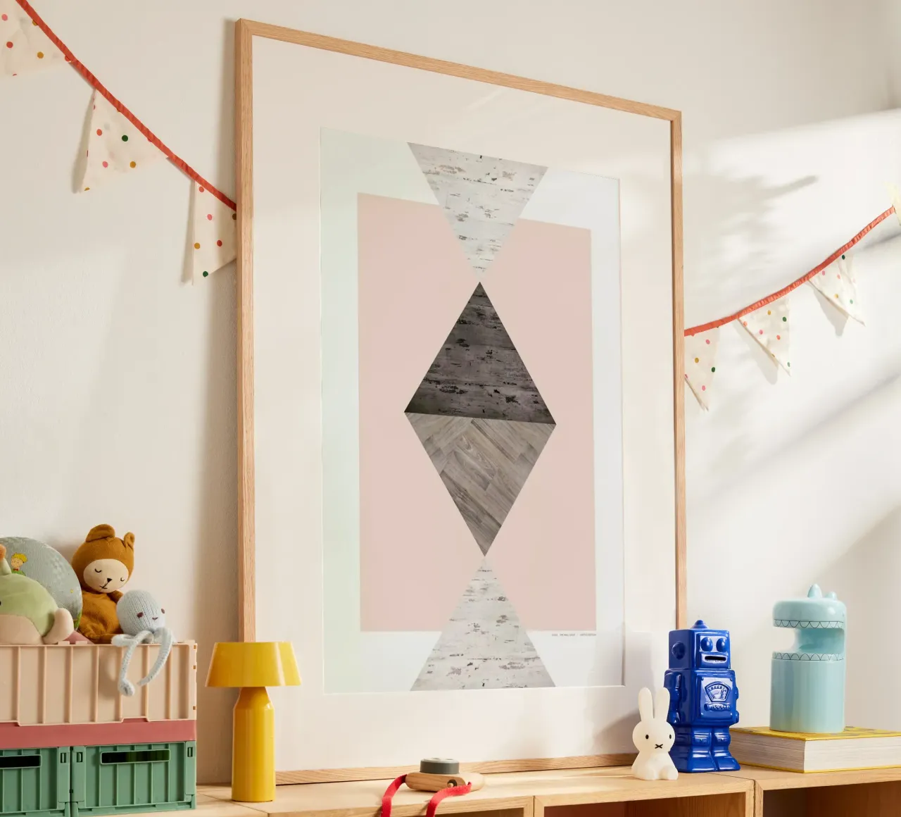 Wood N.1 poster con telaio in legno da The Wall Shop