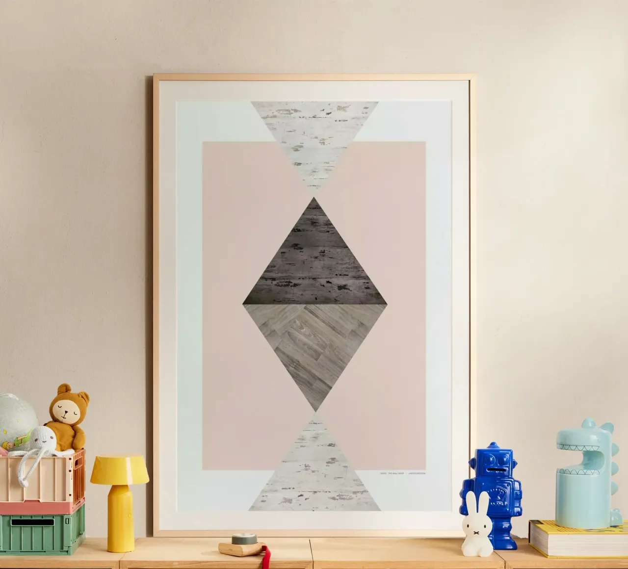 Wood N.1 poster con telaio in legno da The Wall Shop