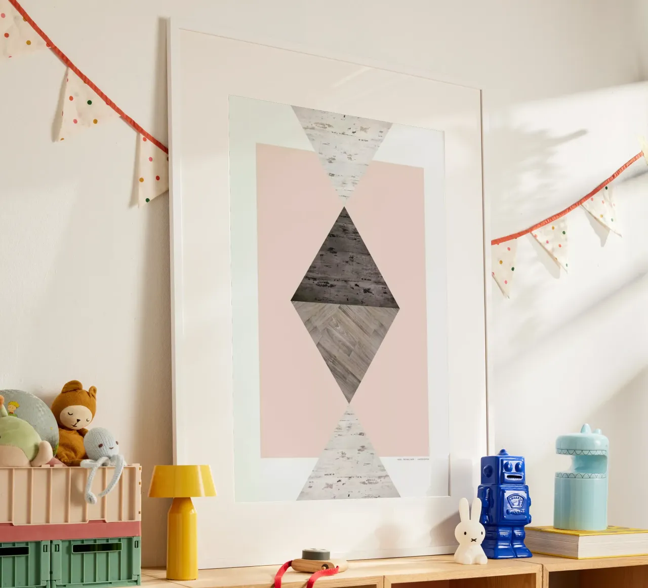 Wood N.1 poster con telaio in legno da The Wall Shop